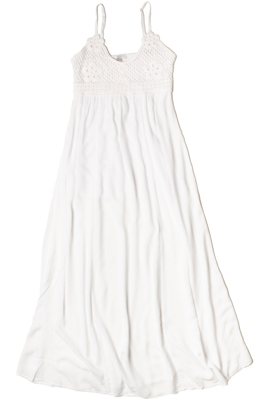 Flower Crochet Top Maxi Dress