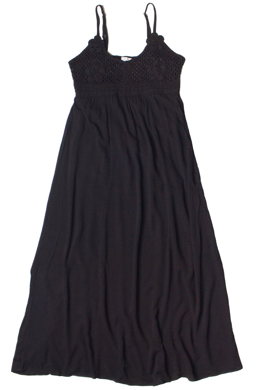 Flower Crochet Top Maxi Dress