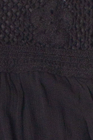 Flower Crochet Top Maxi Dress