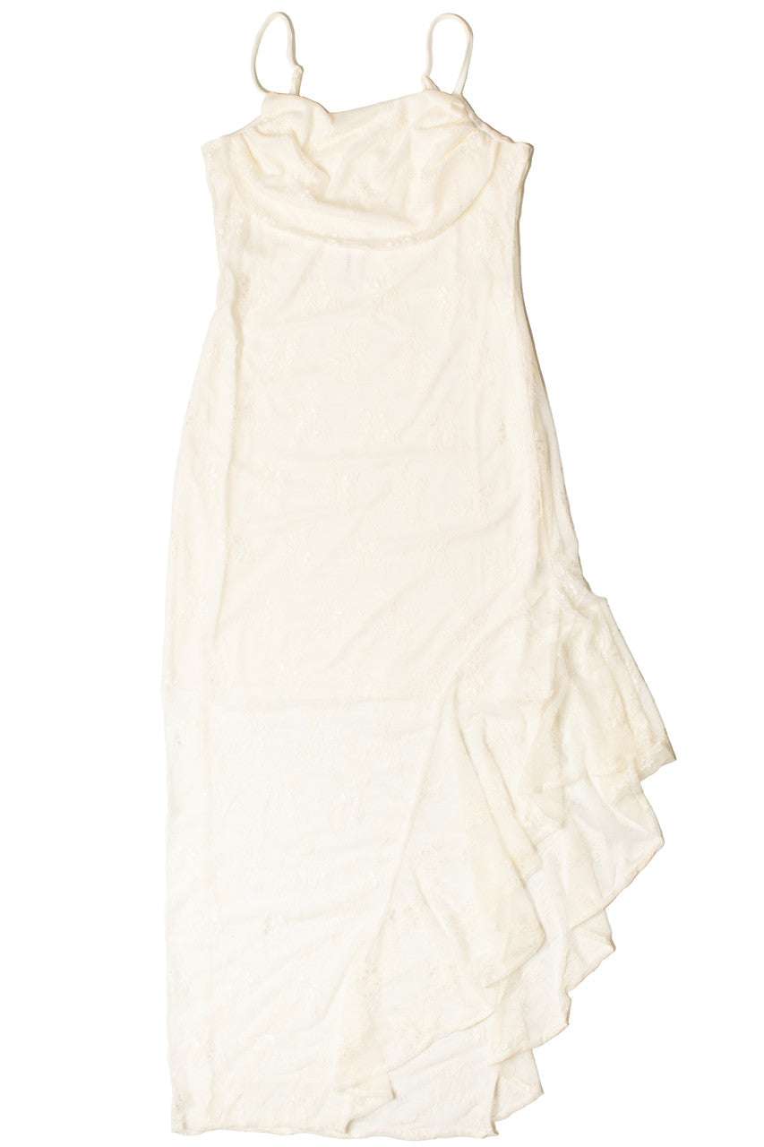 Asymmetric Hem Lace Dress