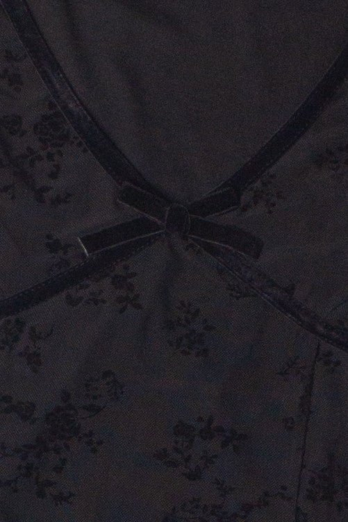 Mesh Fit & Flare Floral Mini Dress