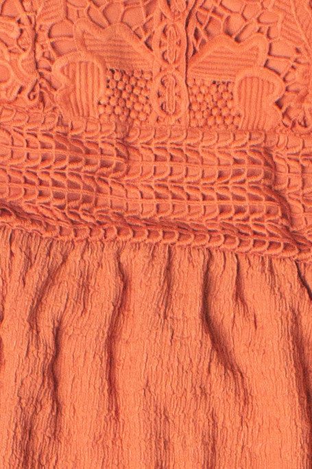 Floral Lace Top Gauze Maxi Dress