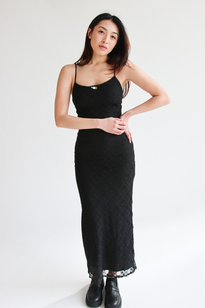 Lace Rosebud Maxi Dress