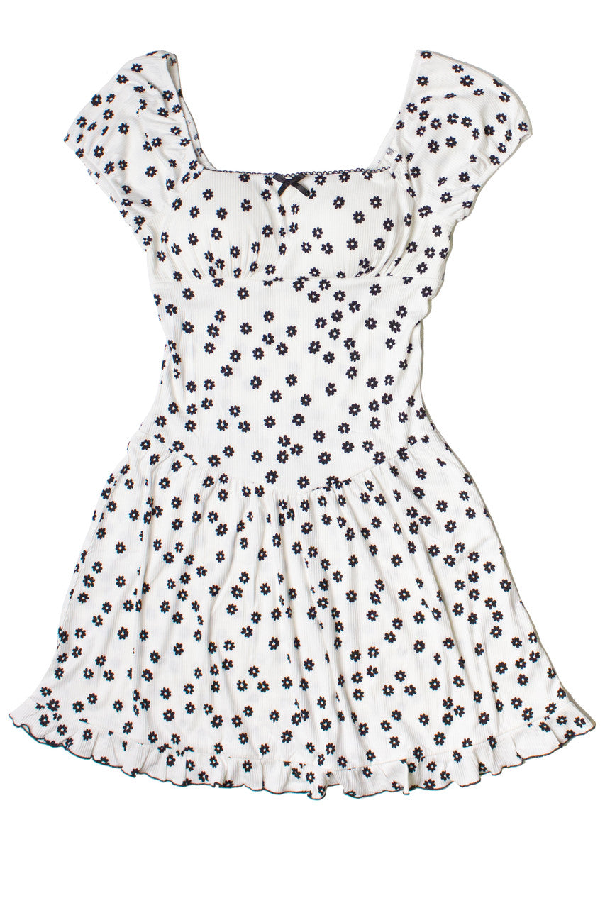 Floral Print Drop Waist Dress