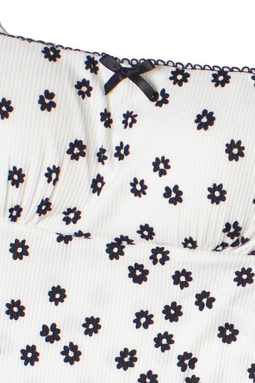 Floral Print Drop Waist Dress