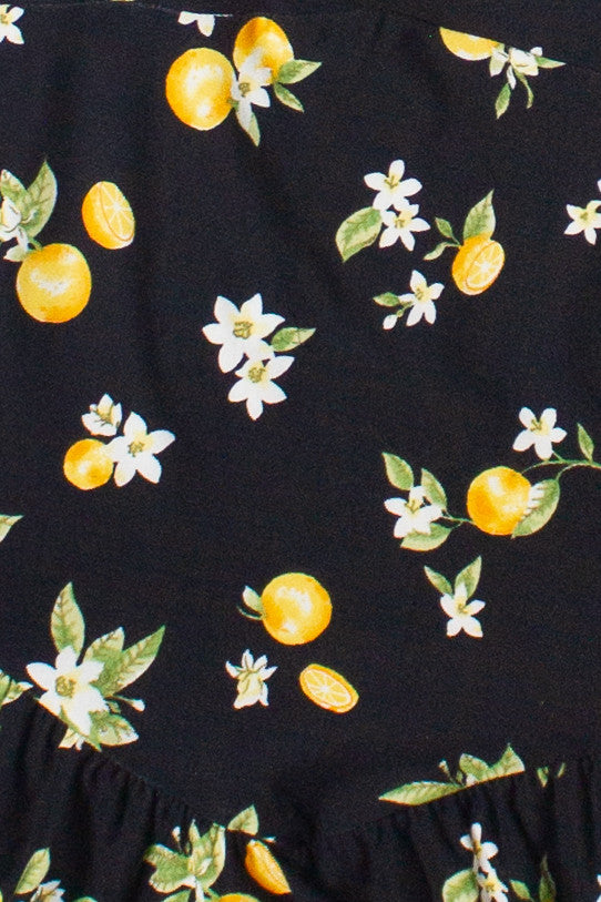 Drop Waist Patterned Mini Dress