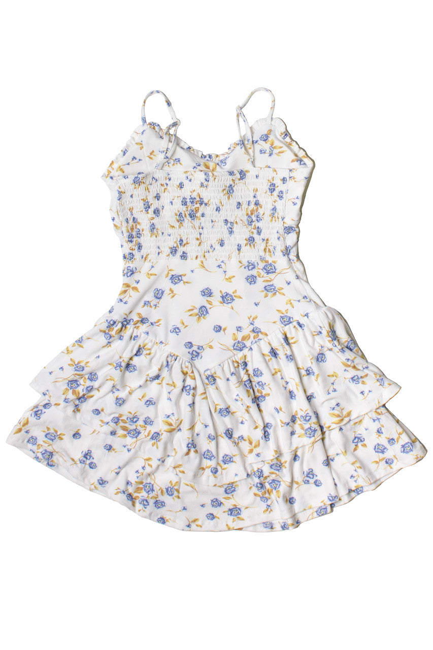 Drop Waist Patterned Mini Dress