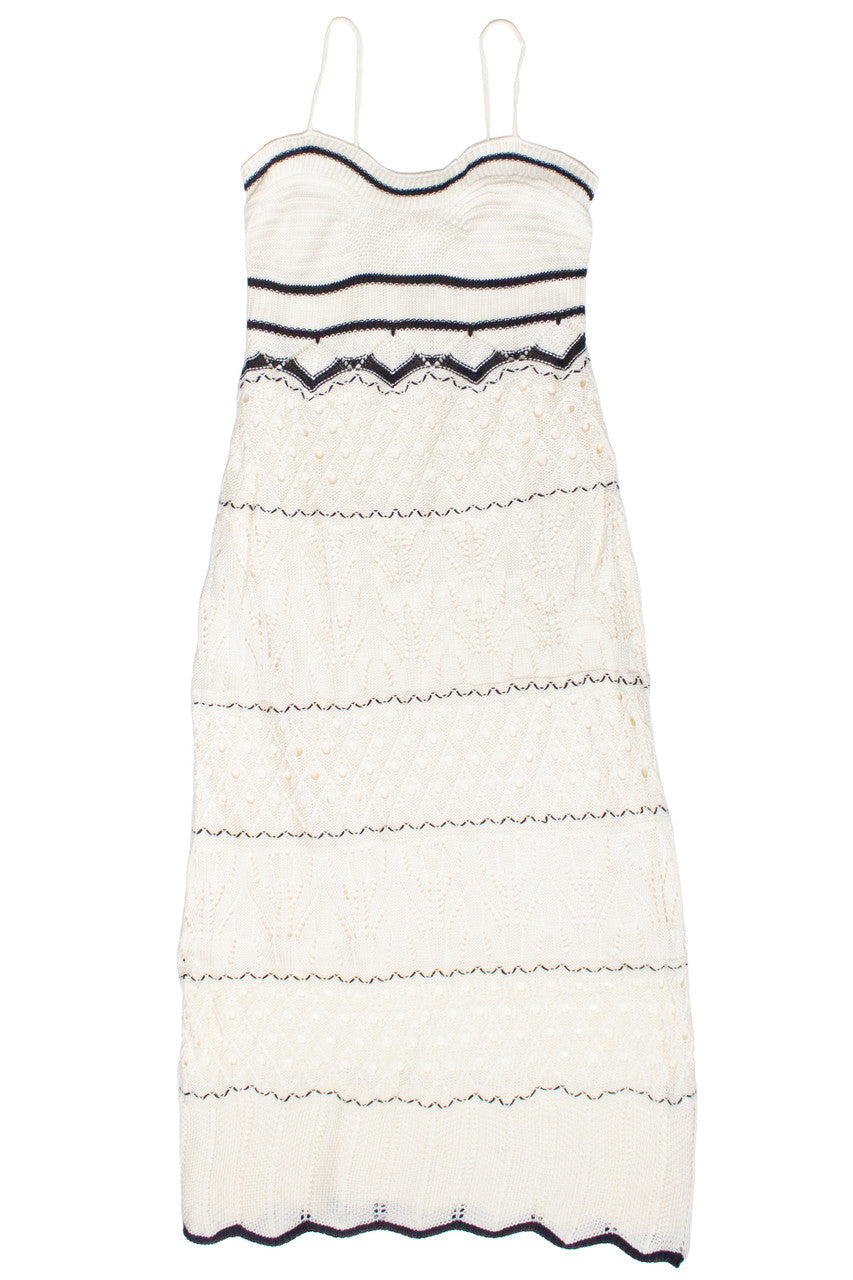 Open Knit Midi Dress