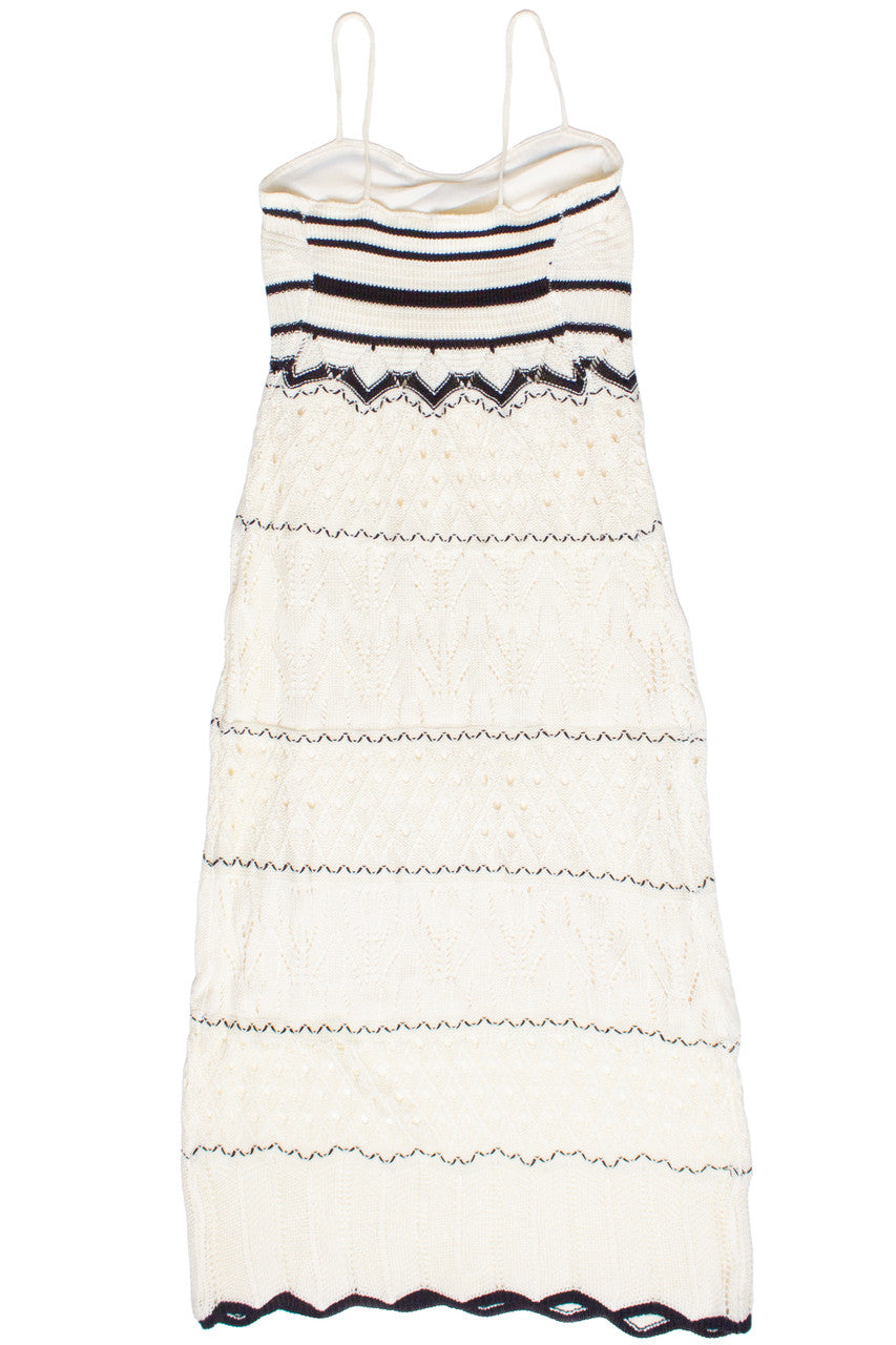 Open Knit Midi Dress