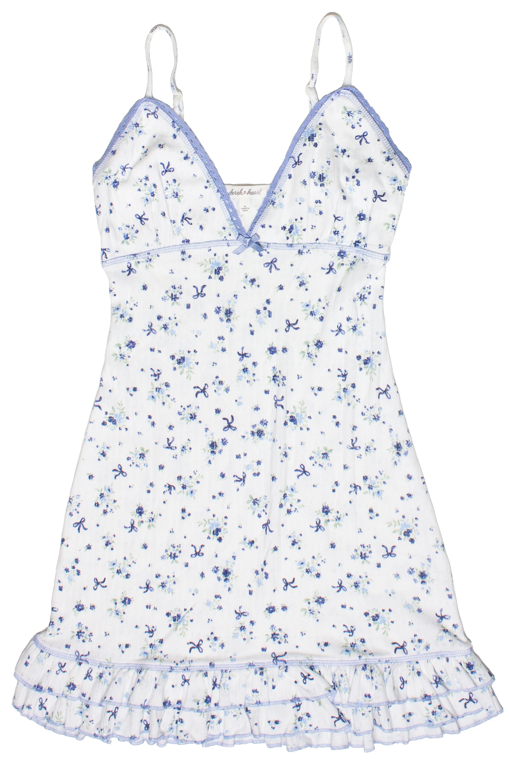 Pointelle Floral Ruffle Dress