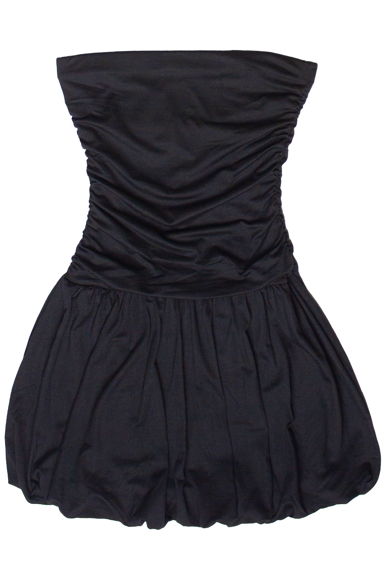 Strapless Bubble Hem Mini Dress