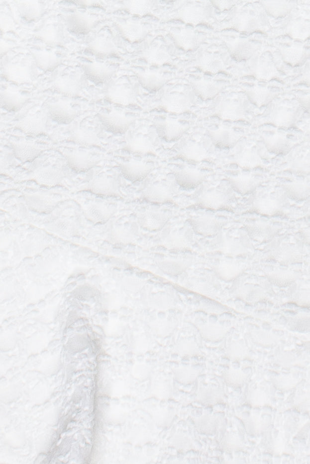 Strapless Split Hem Lace Mini Dress