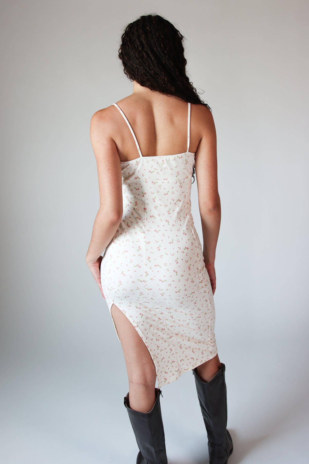 Sleeveless Floral Milkmaid Midi Dress