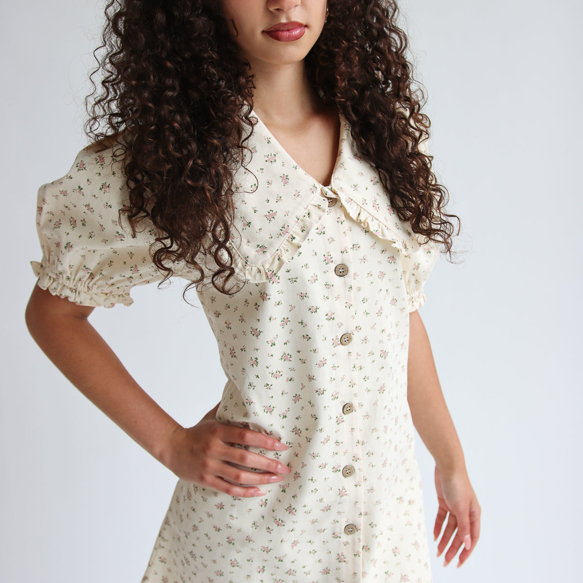 Floral Peter Pan Collar Denim Dress – Ragstock