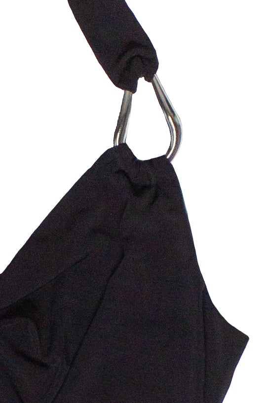 Buckle Halter Mini Dress