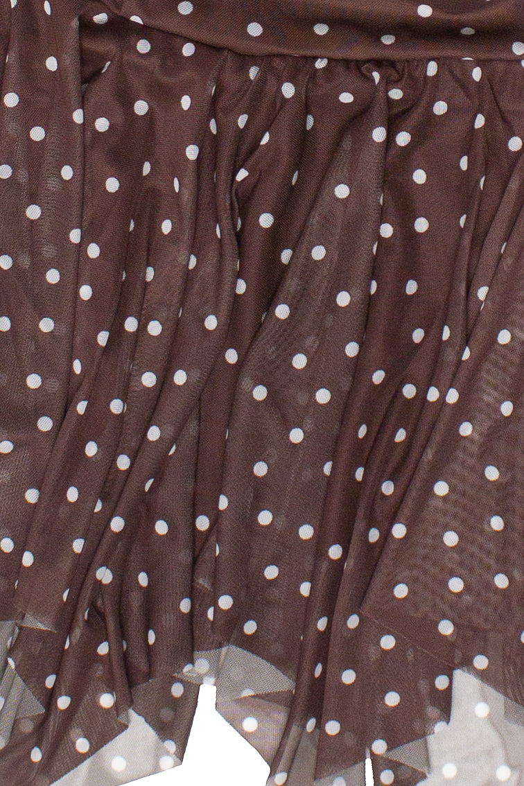 Tube Top Hanky Hem Mini Dress - Brown