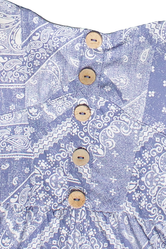 Paisley Bandana Print Mini Dress