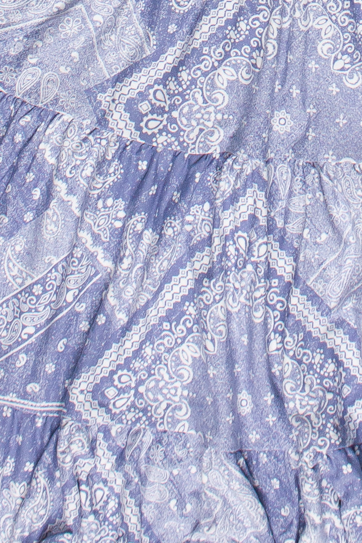 Paisley Bandana Print Mini Dress