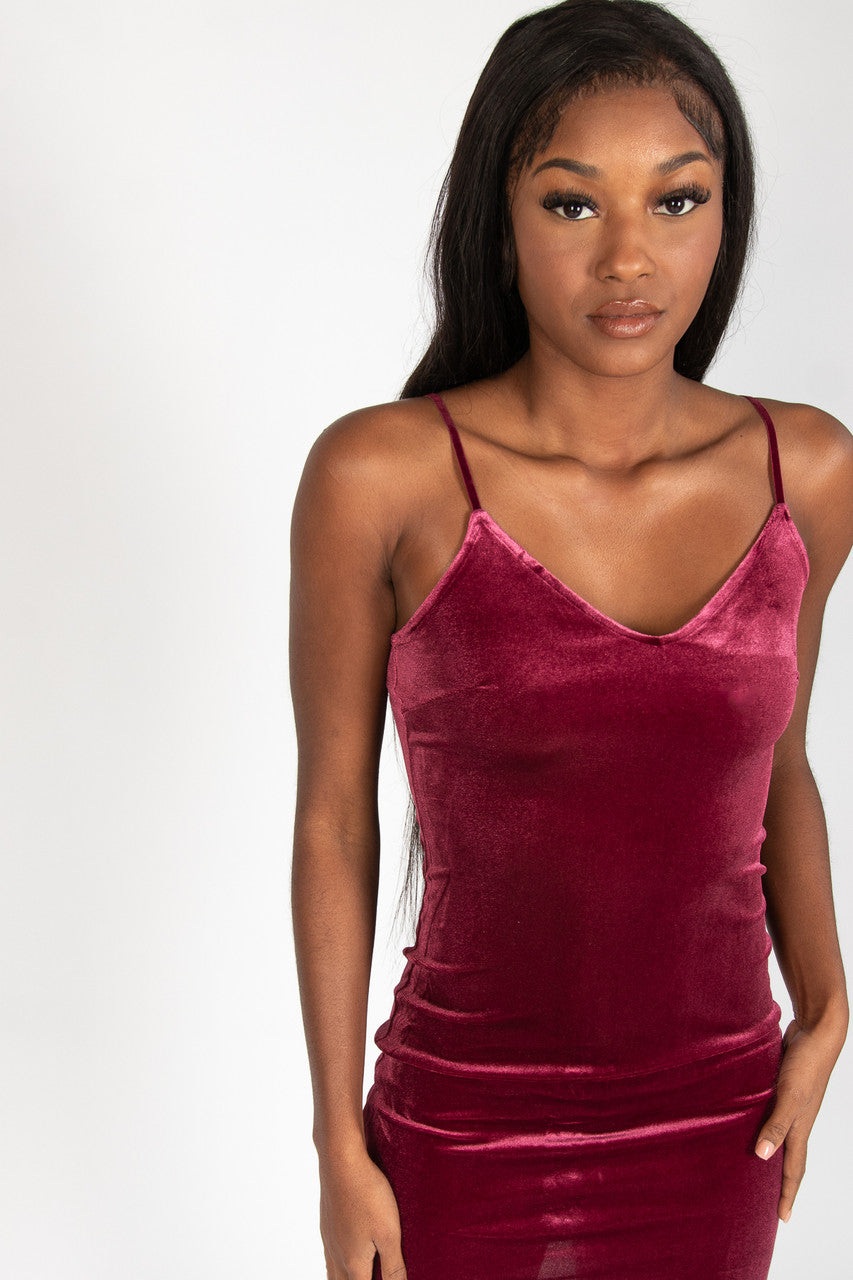 Velvet Cami Mini Dress