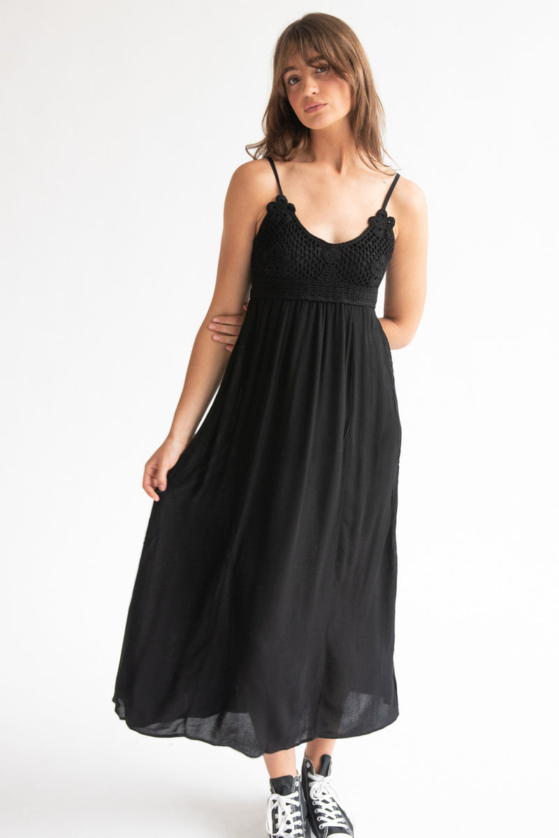 Flower Crochet Top Maxi Dress – Ragstock