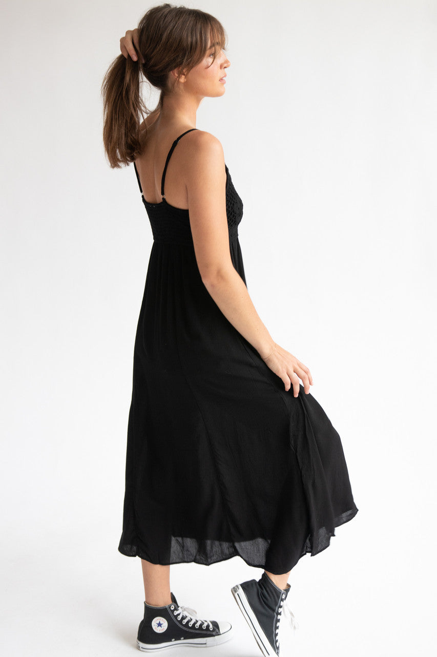 Flower Crochet Top Maxi Dress