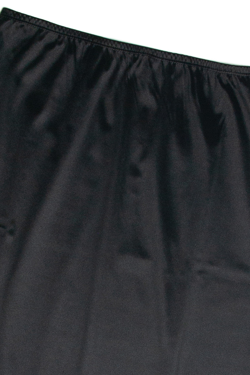 Black Lace Trim Slip Skirt