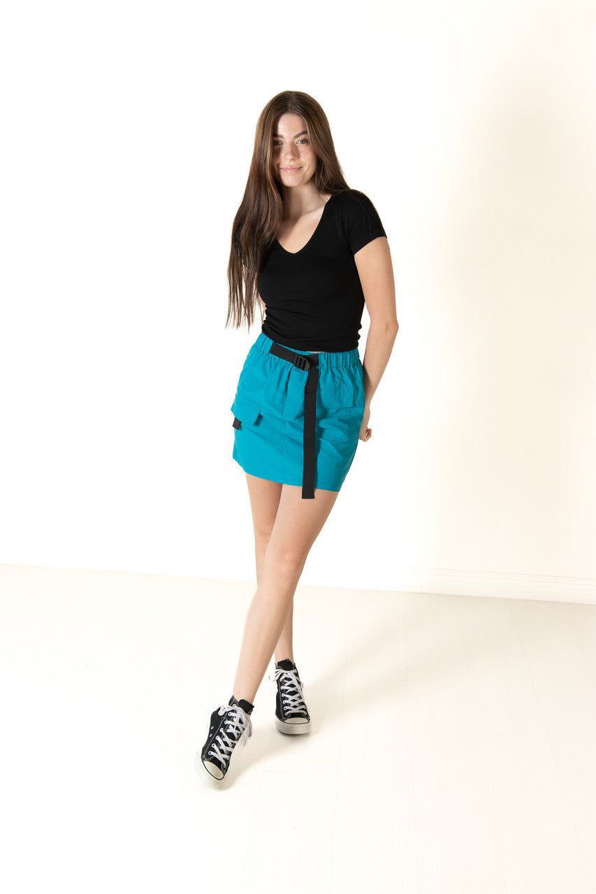 Parachute Mini Skirt (Ocean)