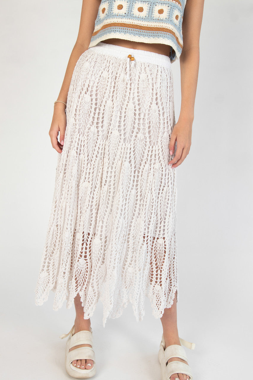Natural Crochet Maxi Skirt