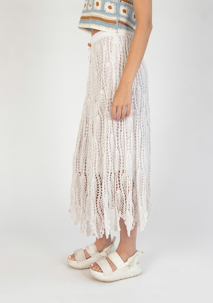 Natural Crochet Maxi Skirt