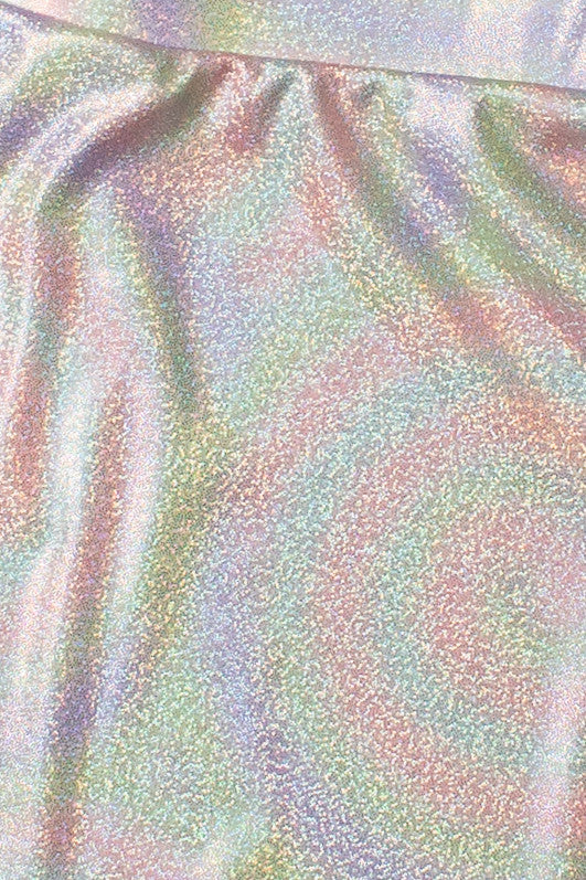Pastel Holographic Swirl Skirt