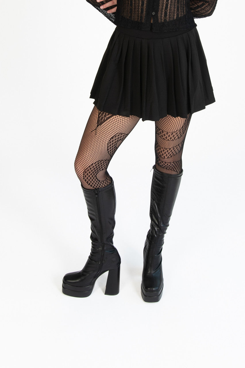 Black Chunky GoGo Boots