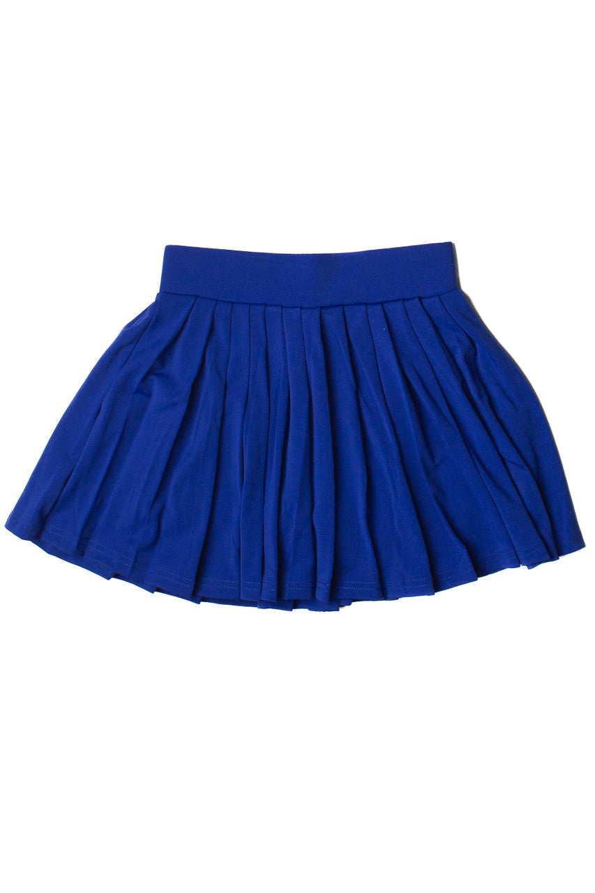 Cobalt Blue Pleated Tennis Skort