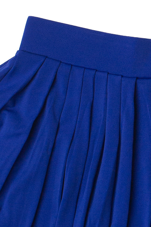 Cobalt Blue Pleated Tennis Skort
