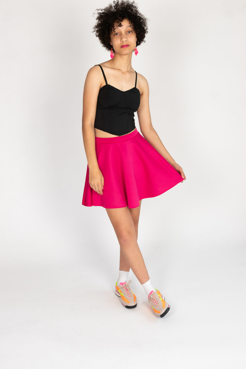 Hot Pink Skater Skirt