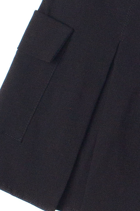 Black Pleated Cargo Skort