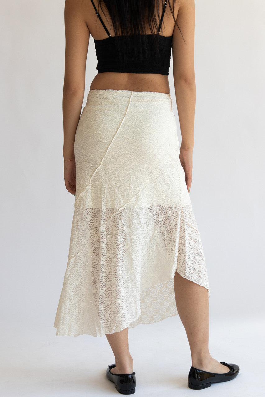 Lace Asymmetrical Skirt