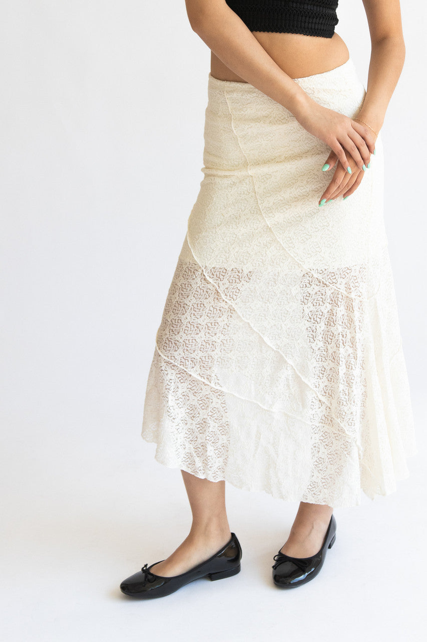 Lace Asymmetrical Skirt