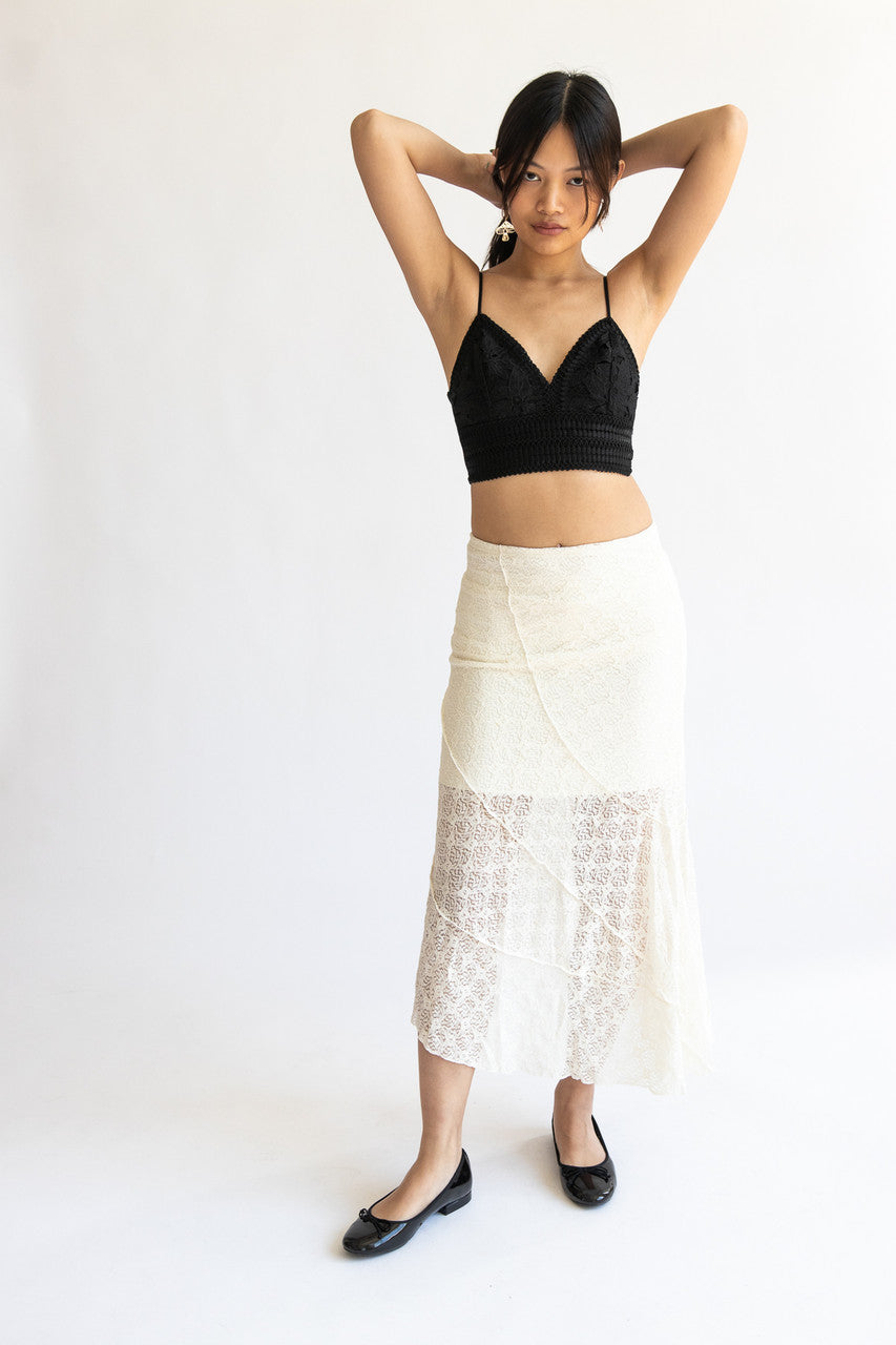 Lace Asymmetrical Skirt