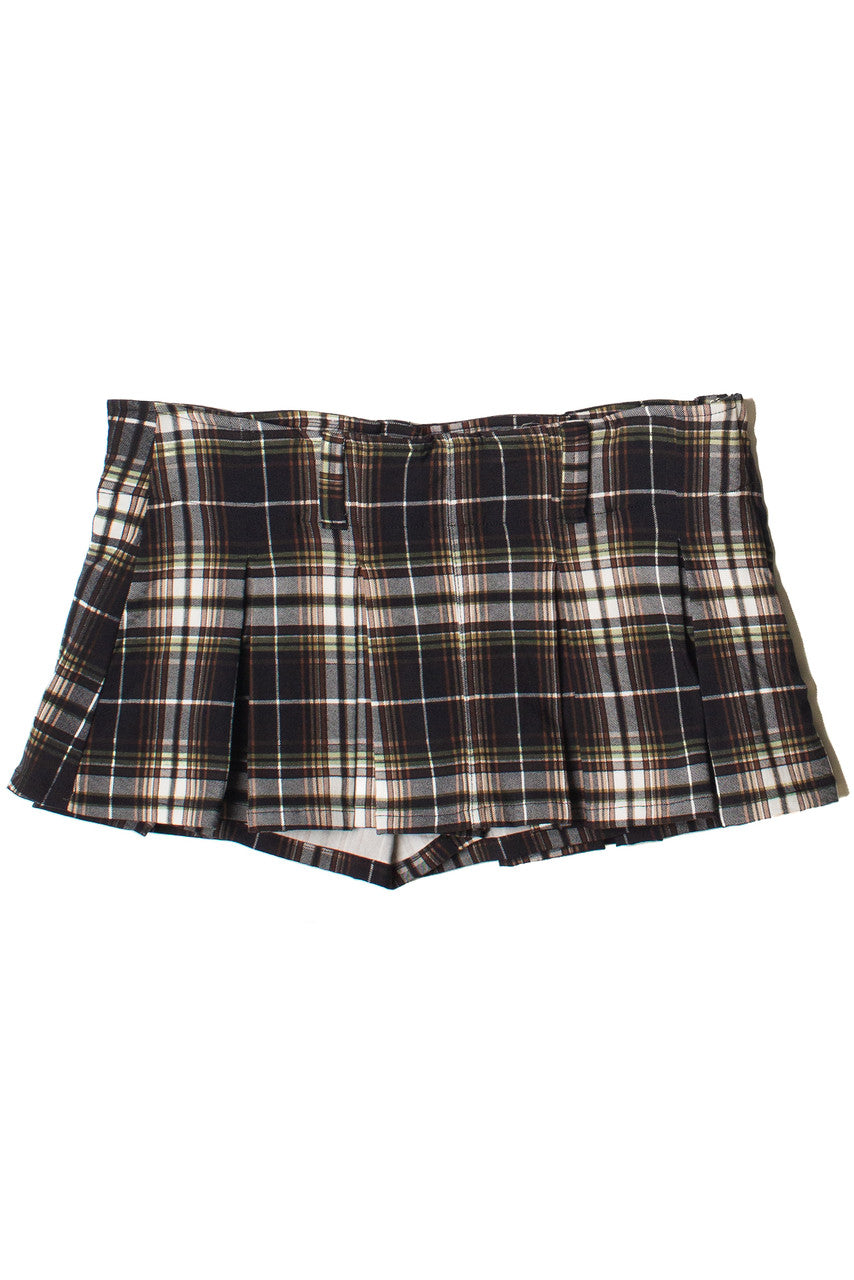 Low Rise Plaid Mini Skort