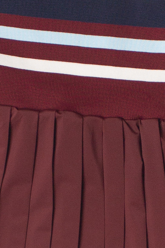 Striped Waist Pleated Skort