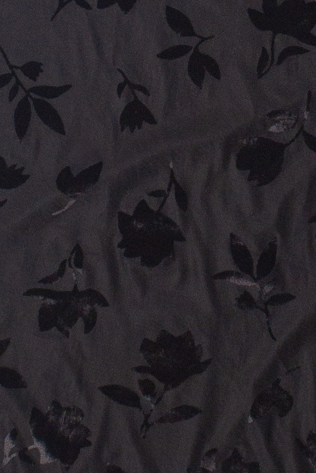 Floral Velvet Burnout Maxi Skirt