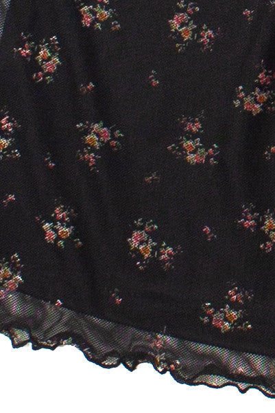 Floral Mesh Mini Skirt