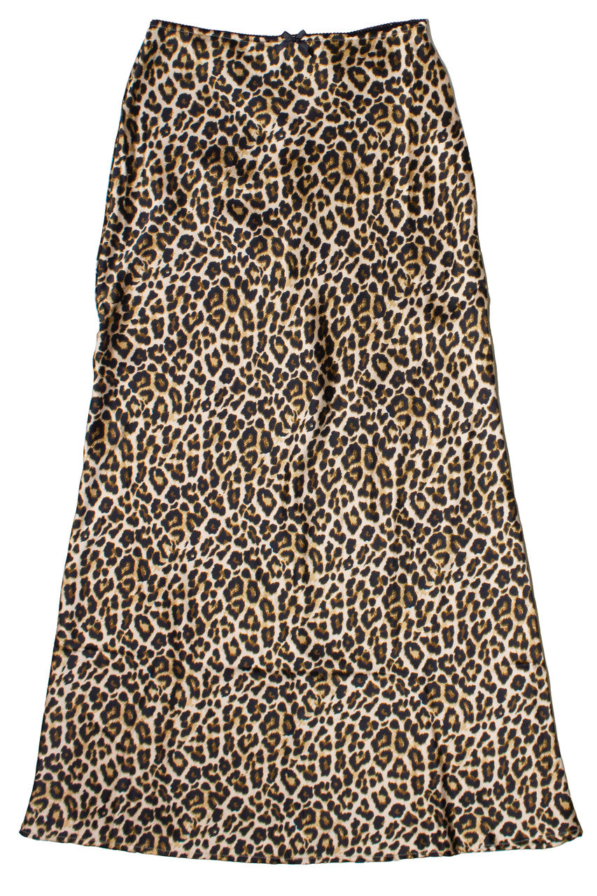 Patterned Satin Slip Skirt