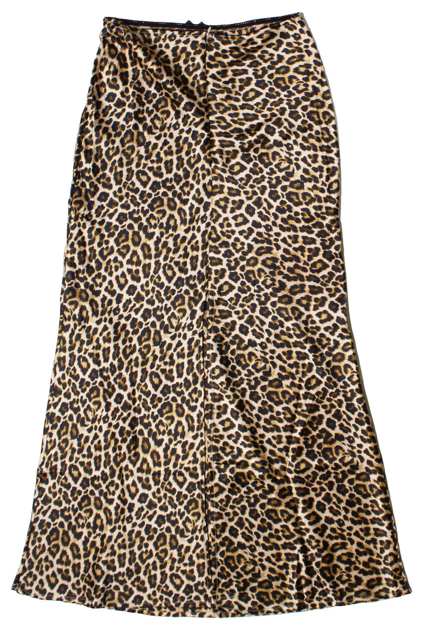 Patterned Satin Slip Skirt