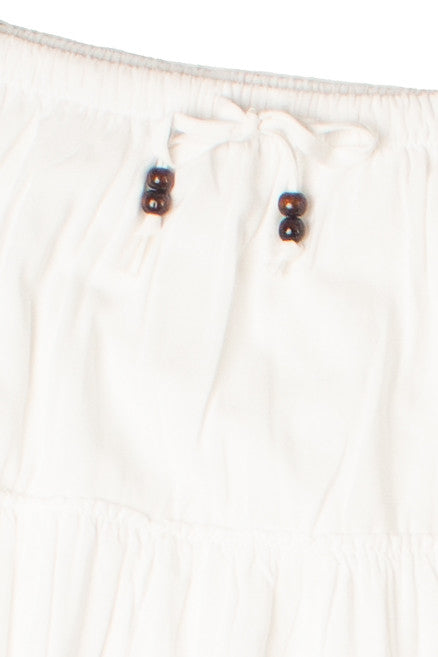 Drawstring Maxi Tier Skirt