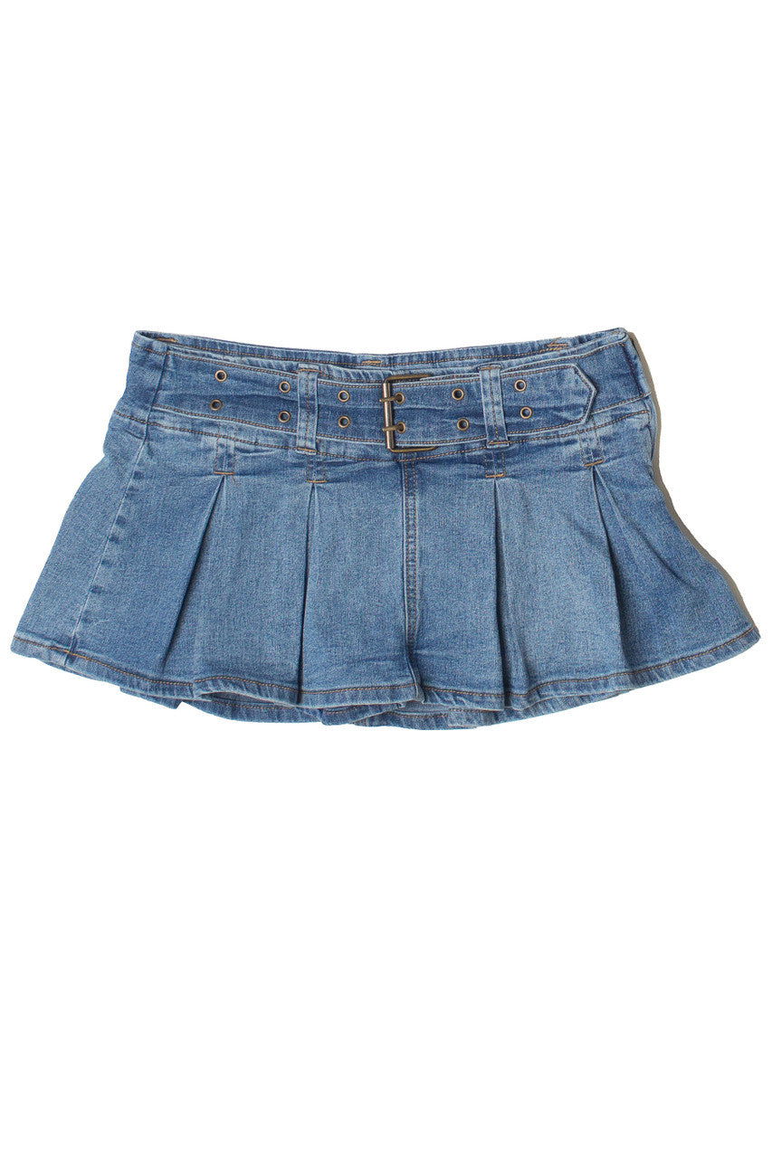 Low Rise Belted Mini Skort