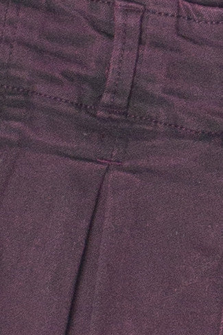 Low Rise Denim Pleated Mini Skort