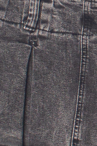 Low Rise Denim Pleated Mini Skort