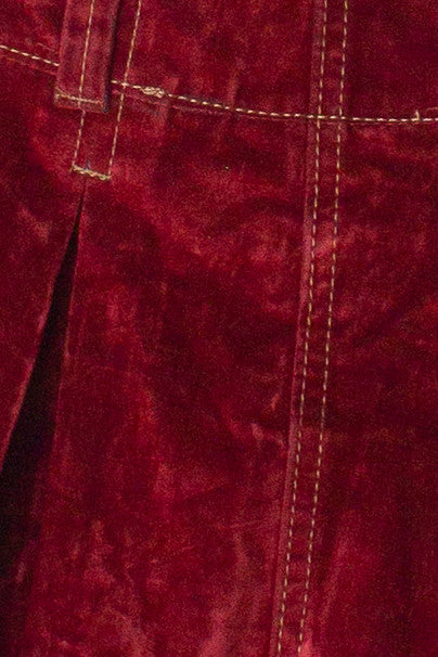 Low Rise Velvet Suede Mini Skort