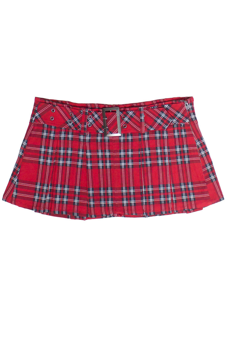 Low Rise Belted Mini Skort